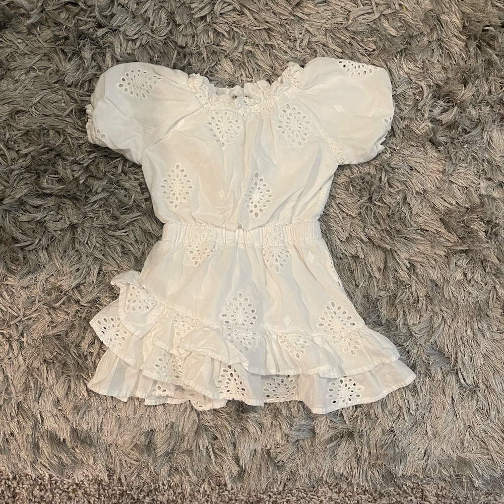 Habitual Girls Eyelet Tiered Dress